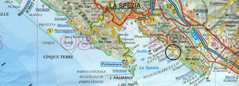Tanzferien in Ligurien Karte